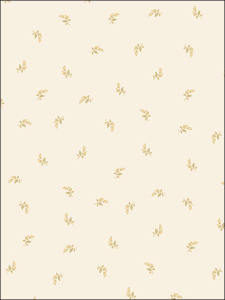 Kitchen Lilac Small Leaf fabric in neutrals color - pattern number FK26940 - by Patton Norwall in the Pretty Prints 4 collection