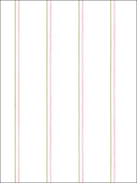 Thin Stripe wallpaper in green pink color - pattern number PP35500 - by Patton Norwall in the Pretty Prints 4 collection