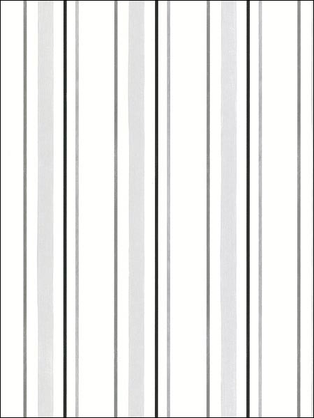 5.25 Stripe fabric in black light grey white color - pattern number BW28751 - by Patton Norwall in the Shades collection