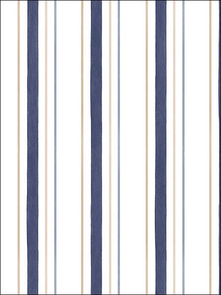 Stripe fabric in navy taupe color - pattern number SH34504 - by Patton Norwall in the Shades collection