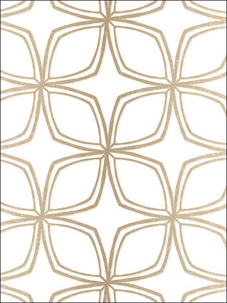 Geo wallpaper in taupe gold color - pattern number SH34552 - by Patton Norwall in the Shades collection