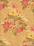 Dynasty Floral fabric in metallic gold color - pattern number AI40010 - by Seabrook in the Koi collection