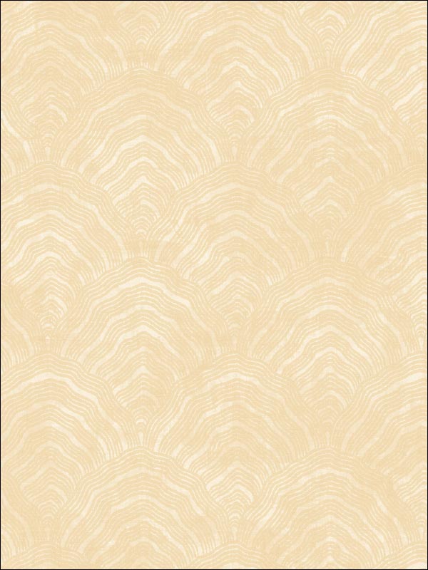 Confucius Scallop fabric in tan and metallic pearl color - pattern number AI41503 - by Seabrook in the Koi collection
