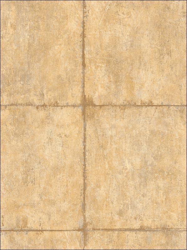 Great Wall Blocks fabric in metallic gold and silver color - pattern number AI42105 - by Seabrook in the Koi collection