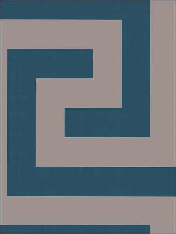 Vogue fabric in cerulean and metallic silver color - pattern number NE50012 - by Seabrook in the Nouveau Luxe collection