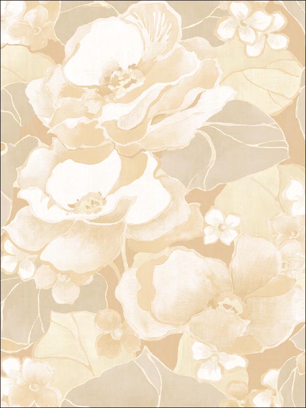 Adorn fabric in light tan and off white color - pattern number NE50505 - by Seabrook in the Nouveau Luxe collection