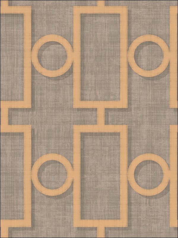 Adorn Geo fabric in metallic gold and platinum color - pattern number NE50600 - by Seabrook in the Nouveau Luxe collection