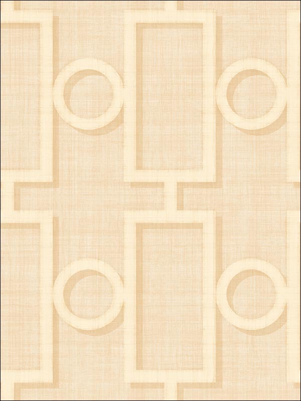 Adorn Geo fabric in tan and off white color - pattern number NE50602 - by Seabrook in the Nouveau Luxe collection