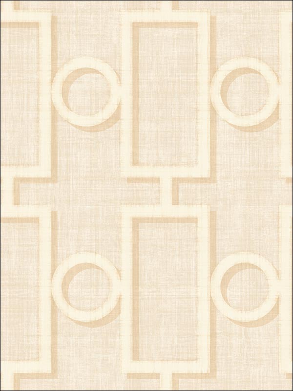 Adorn Geo fabric in cream and off white color - pattern number NE50605 - by Seabrook in the Nouveau Luxe collection
