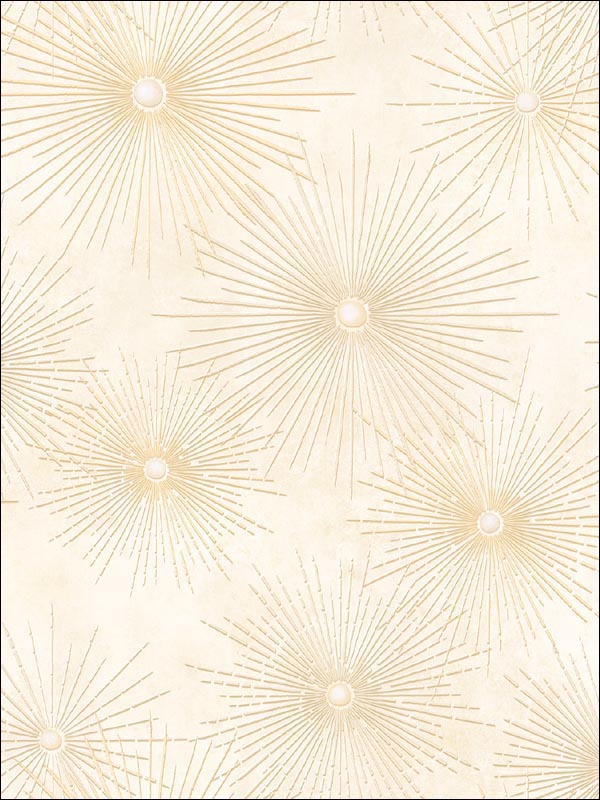 Catwalk fabric in metallic gold and off white color - pattern number NE51005 - by Seabrook in the Nouveau Luxe collection