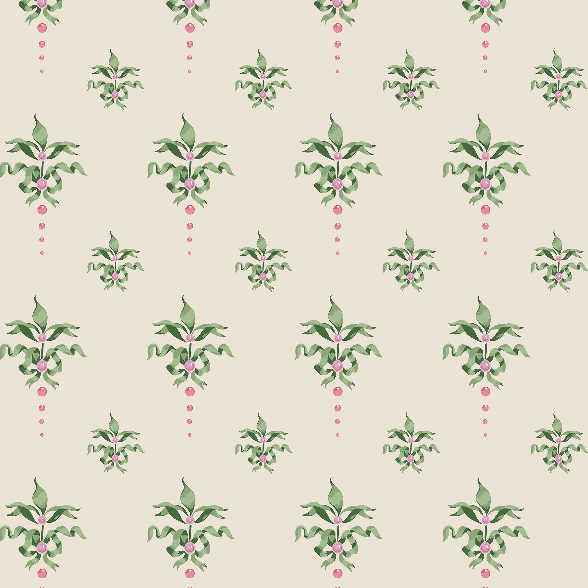 Cath Crest Wallpaper in cream color - pattern number 145321 - by Cath Kidston in the Cath Kidston SS26 collection