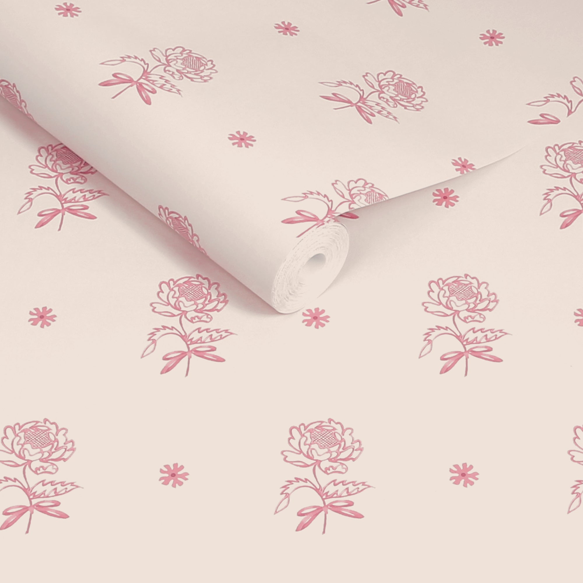 Spitalfield Bunches Wallpaper in pink color - pattern number 145329 - by Cath Kidston in the Cath Kidston SS26 collection