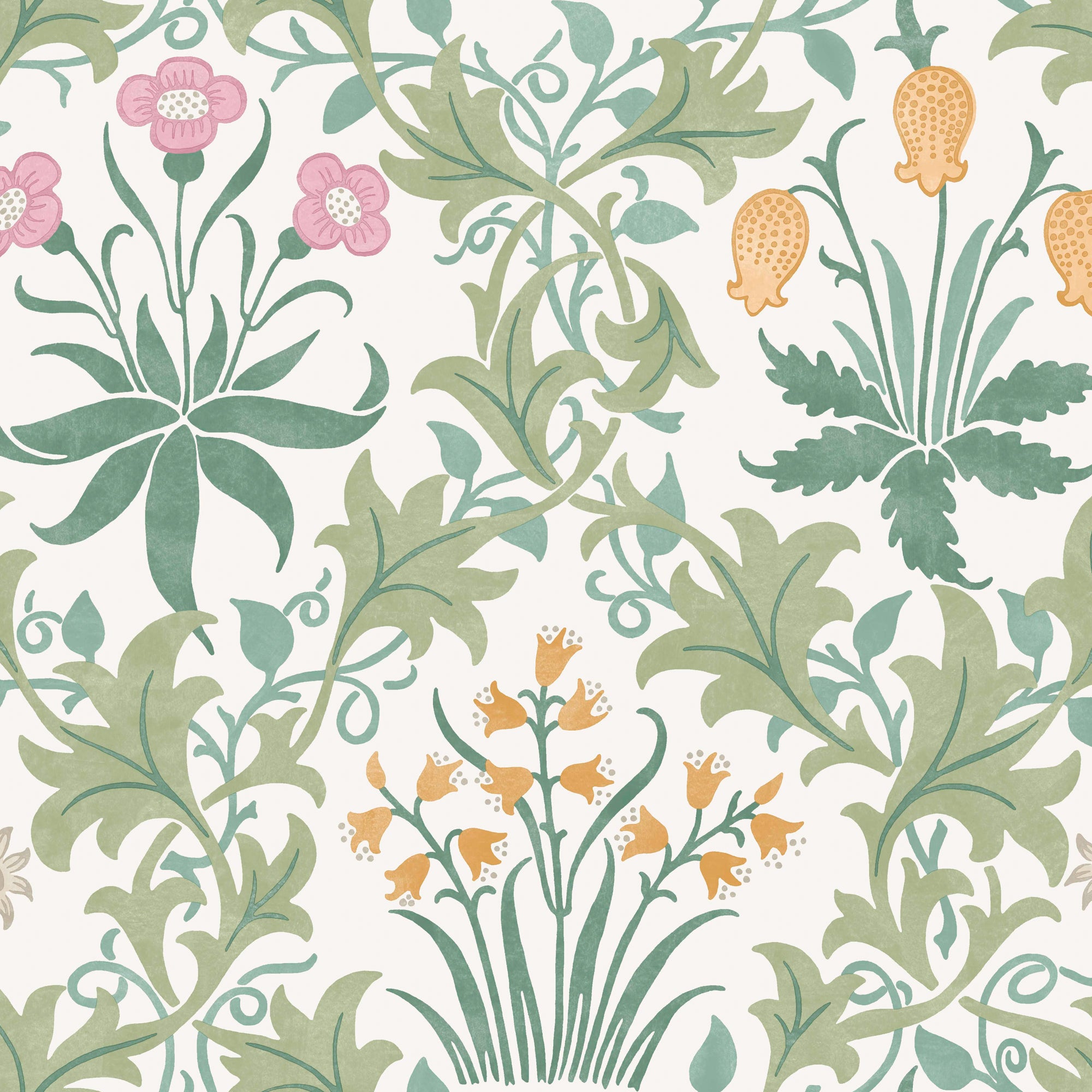Celandine Wallpaper in spring garden color - pattern number 145680 - by William Morris in the William Morris at Home SS26 collection