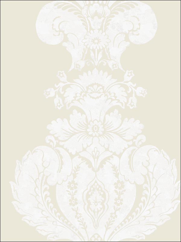 Baudelaire wallpaper in white and ivory color - pattern number 94/1005.CS.0 - by Cole and Son in the Albemarle collection
