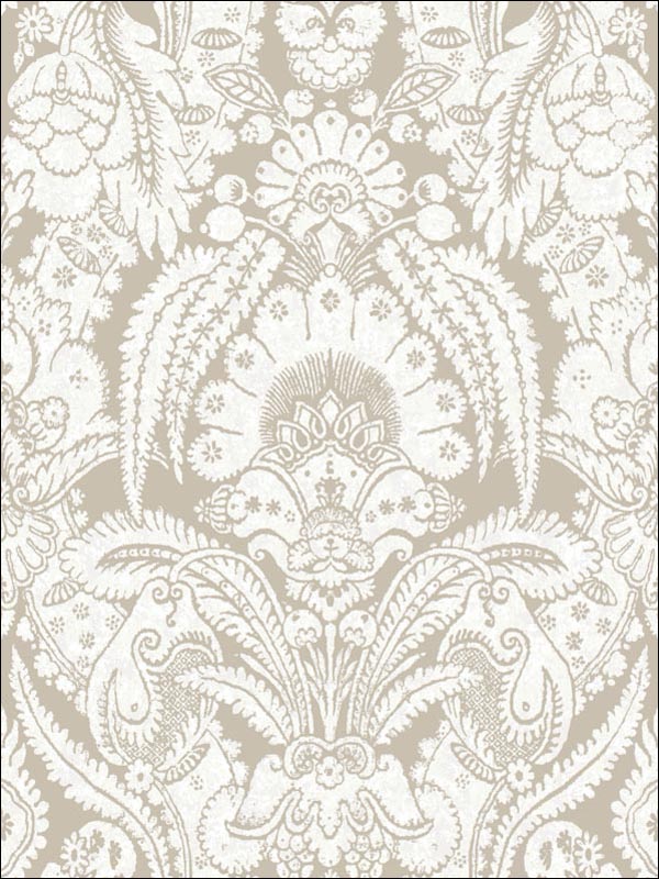 Chatterton wallpaper in linen and white color - pattern number 94/2009.CS.0 - by Cole and Son in the Albemarle collection