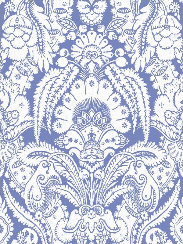 Chatterton wallpaper in blue and white color - pattern number 94/2012.CS.0 - by Cole and Son in the Albemarle collection