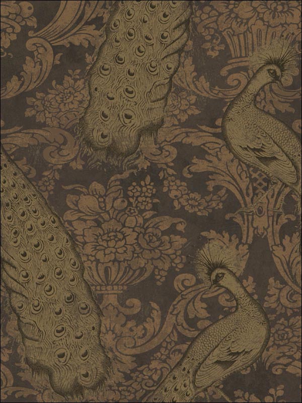 Byron wallpaper in black and gold color - pattern number 94/7036.CS.0 - by Cole and Son in the Albemarle collection