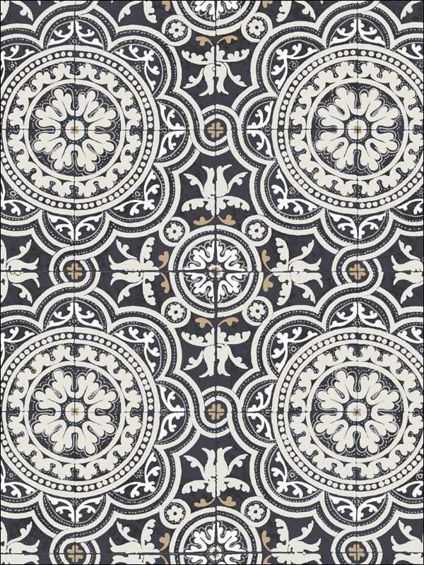 Piccadilly wallpaper in black and white color - pattern number 94/8045.CS.0 - by Cole and Son in the Albemarle collection
