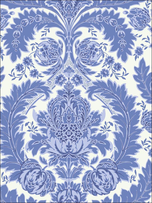 Coleridge wallpaper in blue and white color - pattern number 94/9051.CS.0 - by Cole and Son in the Albemarle collection