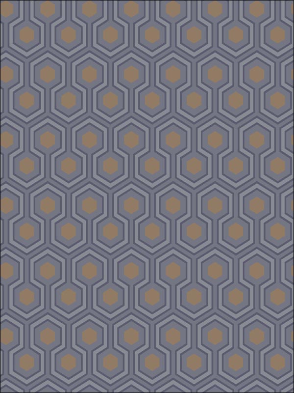 Hicks Hexagon fabric in dark grey bronze color - pattern number 95/3015.CS.0 - by Cole and Son in the Contemporary Restyled collection