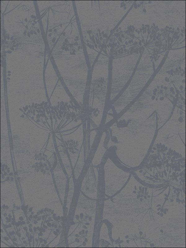 Cow Parsley wallpaper in gilver black color - pattern number 95/9050.CS.0 - by Cole and Son in the Contemporary Restyled collection