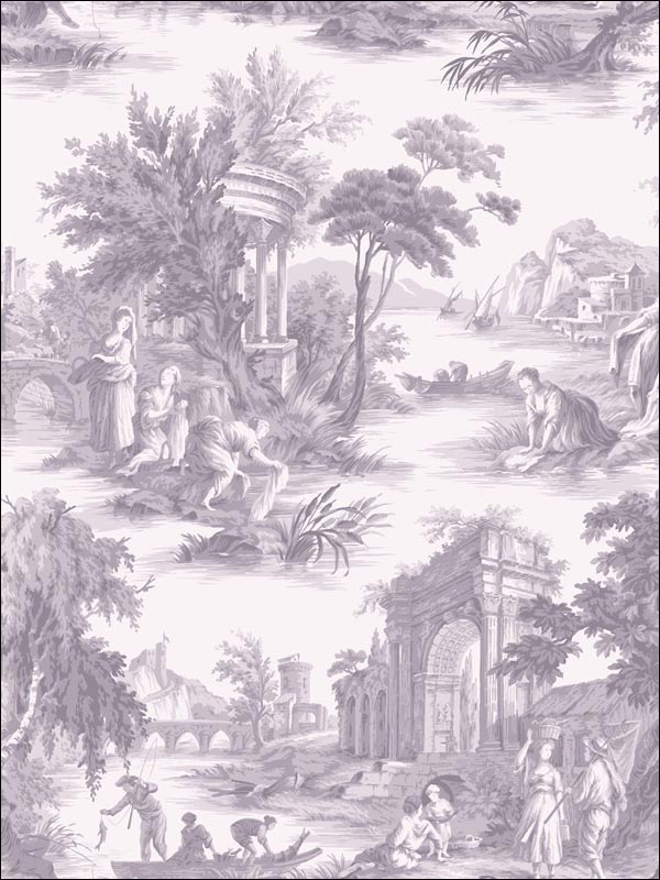 Villandry fabric in dove grey color - pattern number 99/1002.CS.0 - by Cole and Son in the Folie collection