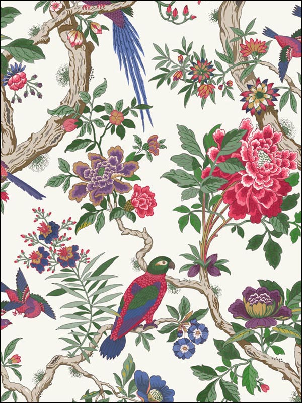 Fontainebleau fabric in fuschia color - pattern number 99/12050.CS.0 - by Cole and Son in the Folie collection