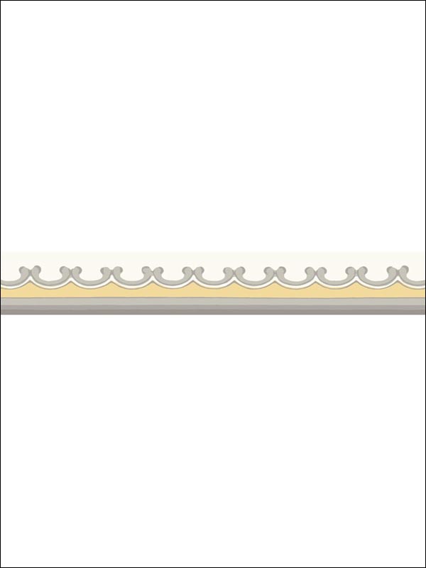 Broderie Border fabric in yellow color - pattern number 99/14056.CS.0 - by Cole and Son in the Folie collection