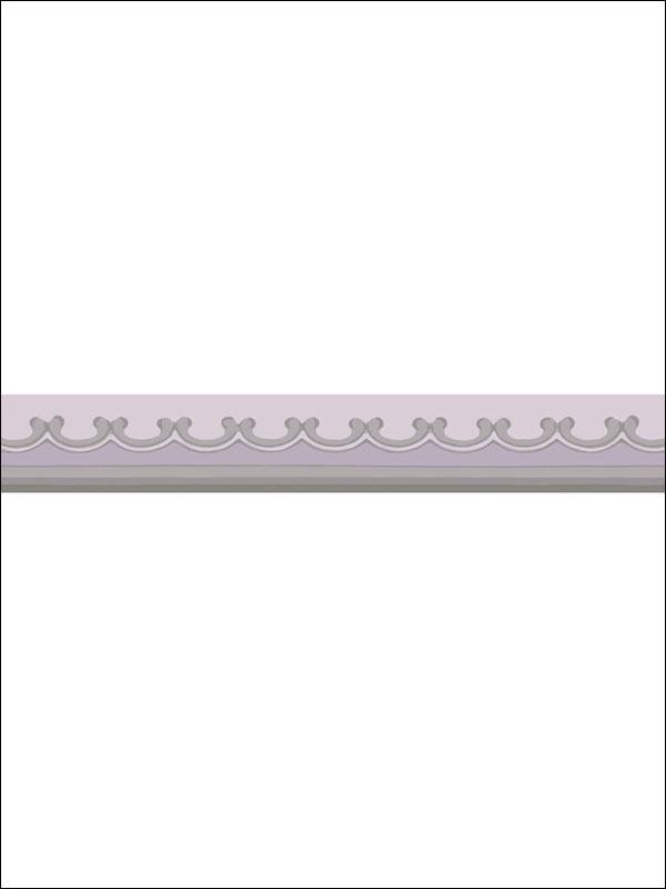 Broderie Border fabric in lavnder color - pattern number 99/14057.CS.0 - by Cole and Son in the Folie collection