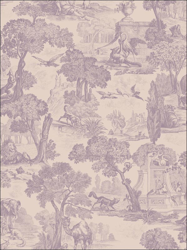 Versailles fabric in mulberry color - pattern number 99/15062.CS.0 - by Cole and Son in the Folie collection