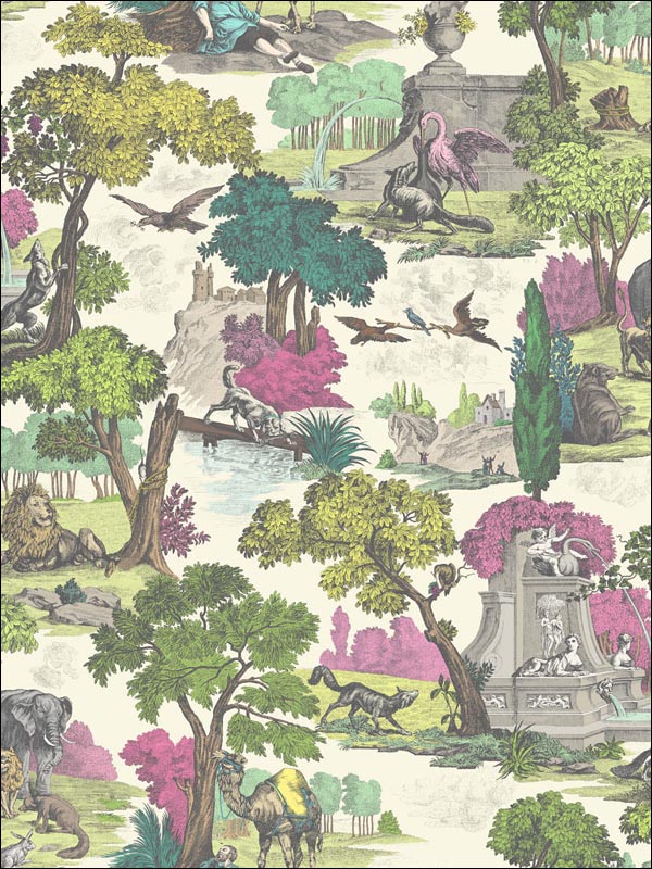 Versailles Grand fabric in pink color - pattern number 99/16064.CS.0 - by Cole and Son in the Folie collection
