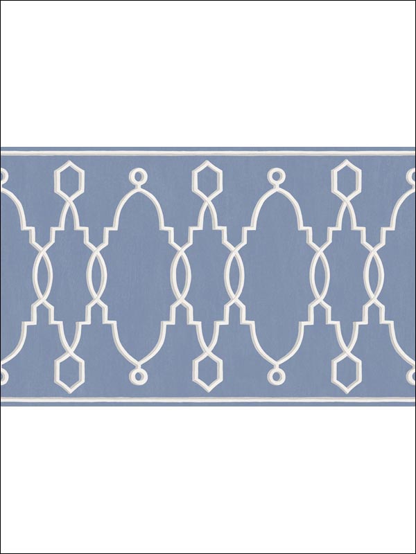Parterre Border fabric in cobalt blue color - pattern number 99/3014.CS.0 - by Cole and Son in the Folie collection