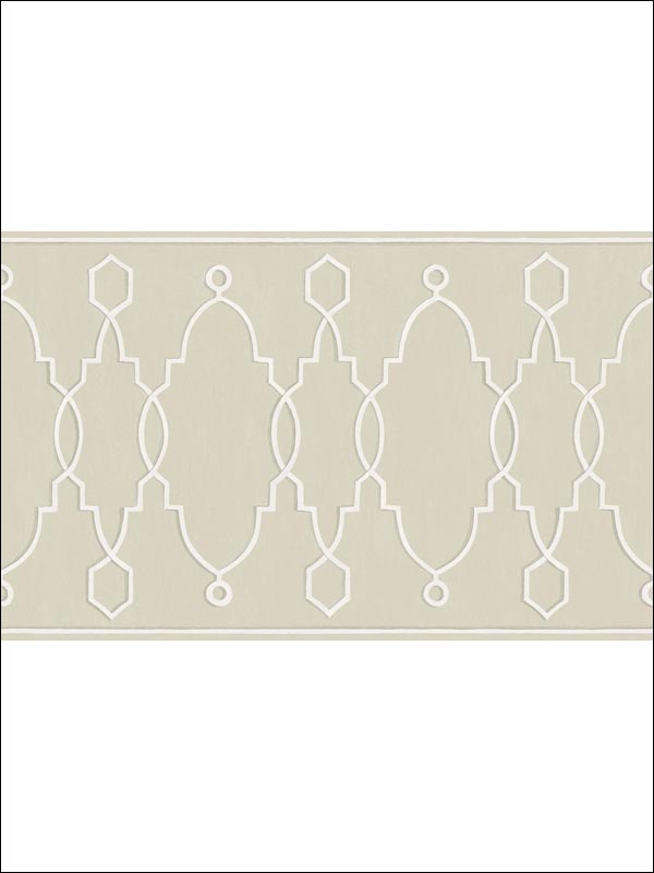 Parterre Border fabric in stone color - pattern number 99/3016.CS.0 - by Cole and Son in the Folie collection