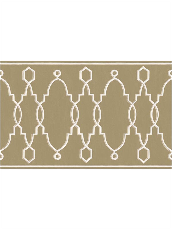 Parterre Border fabric in gold color - pattern number 99/3017.CS.0 - by Cole and Son in the Folie collection