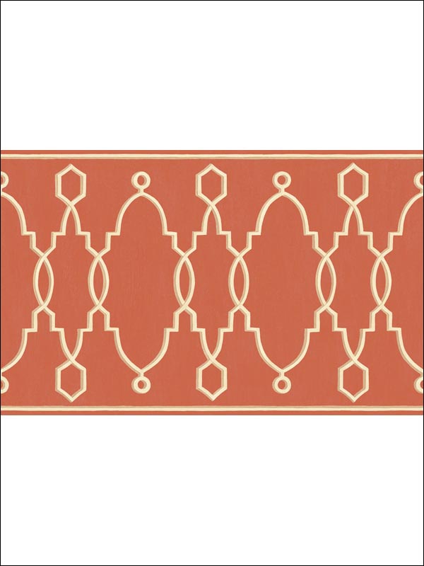 Parterre Border fabric in red color - pattern number 99/3018.CS.0 - by Cole and Son in the Folie collection