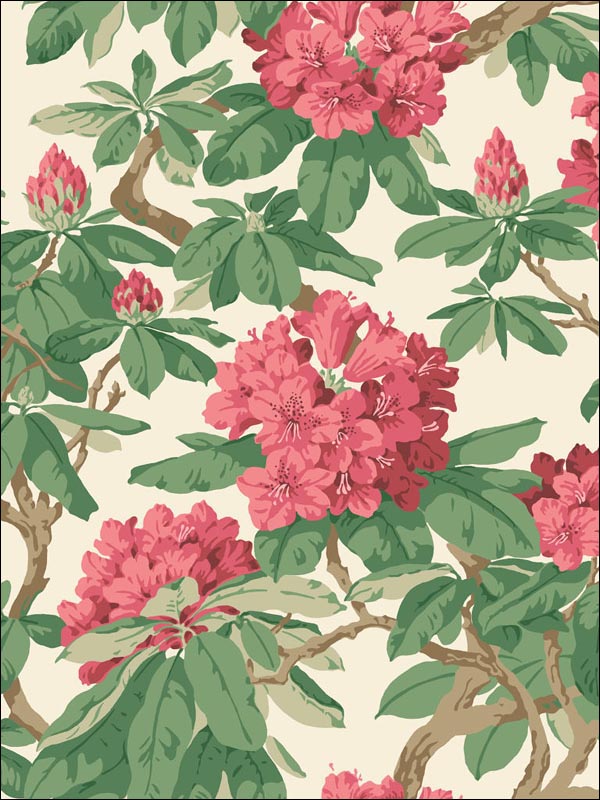 Bourlie wallpaper in carmine color - pattern number 99/4019.CS.0 - by Cole and Son in the Folie collection