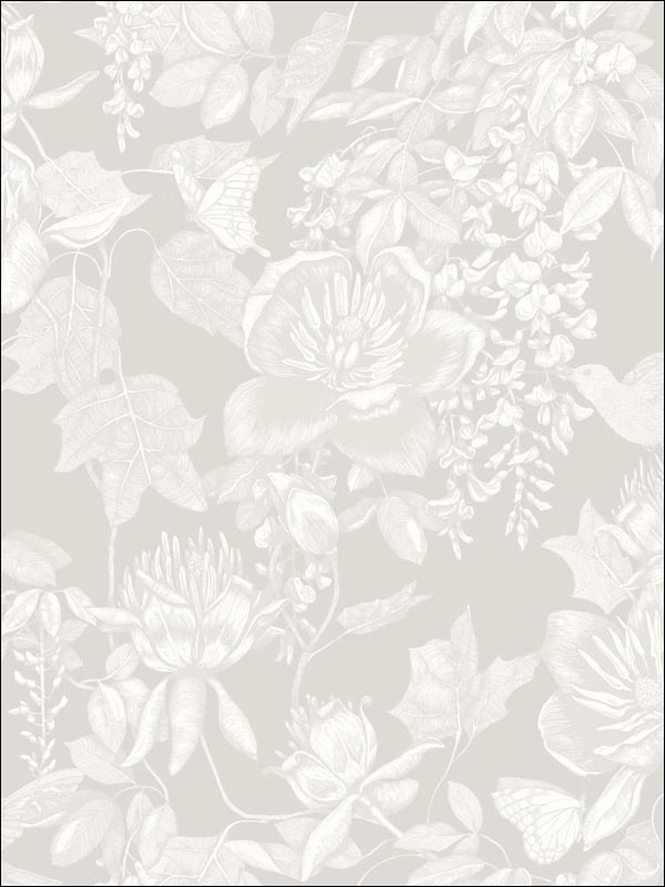 Tivoli wallpaper in grey color - pattern number 99/7030.CS.0 - by Cole and Son in the Folie collection
