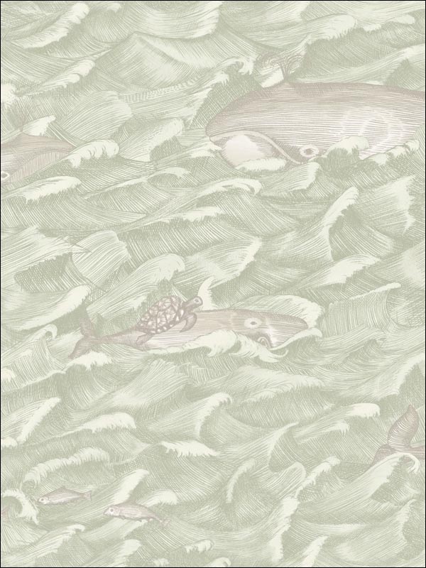 Melville fabric in green color - pattern number 103/1001.CS.0 - by Cole and Son in the Whimsical collection