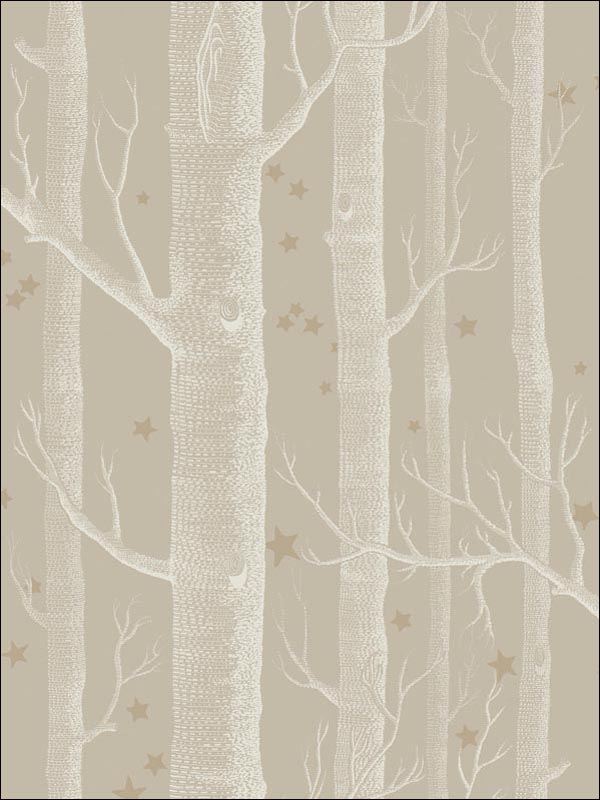 Woods and Stars fabric in linen color - pattern number 103/11047.CS.0 - by Cole and Son in the Whimsical collection