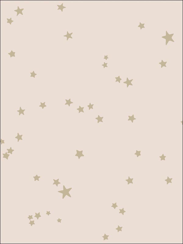 Stars wallpaper in pink and gold color - pattern number 103/3015.CS.0 - by Cole and Son in the Whimsical collection