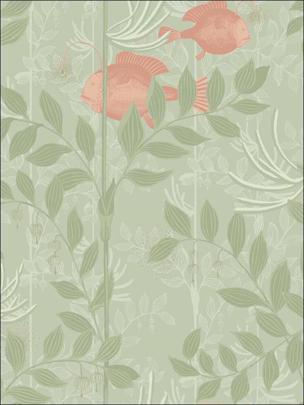 Nautilus fabric in soft green color - pattern number 103/4020.CS.0 - by Cole and Son in the Whimsical collection