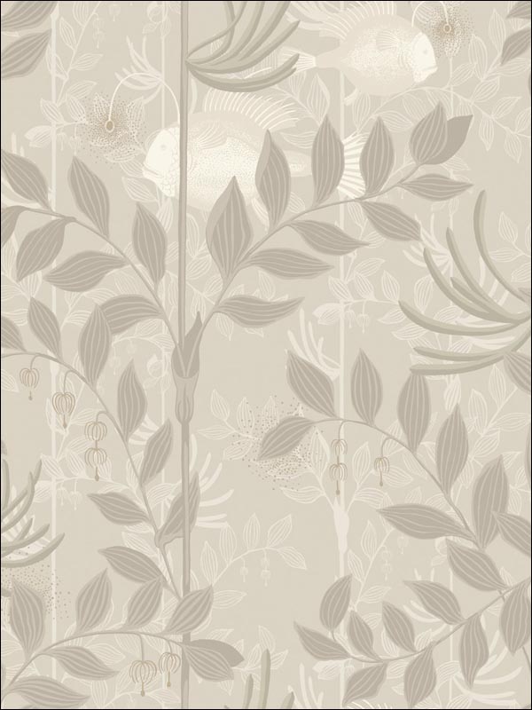 Nautilus fabric in neutral and sil color - pattern number 103/4021.CS.0 - by Cole and Son in the Whimsical collection