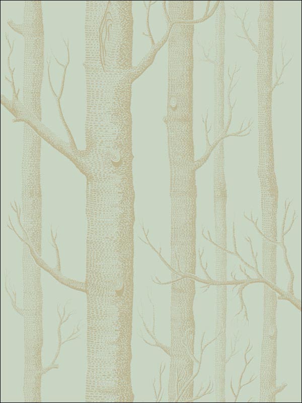 Woods fabric in green gold color - pattern number 103/5023.CS.0 - by Cole and Son in the Whimsical collection