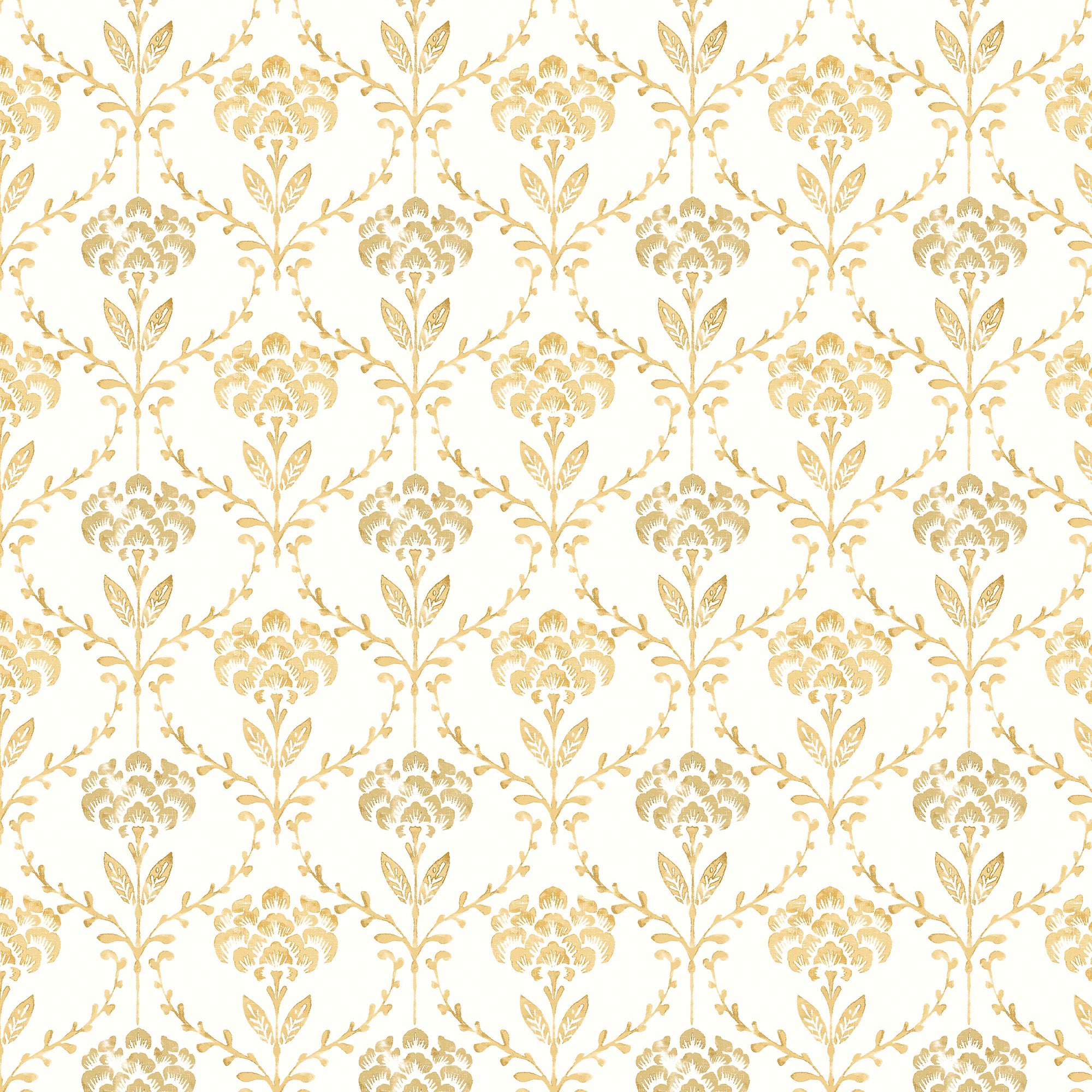 Chateau Fleur Basketweave Wallpaper in ochre color - pattern number 146795 - by Martha Stewart in the Martha Stewart AW26 collection