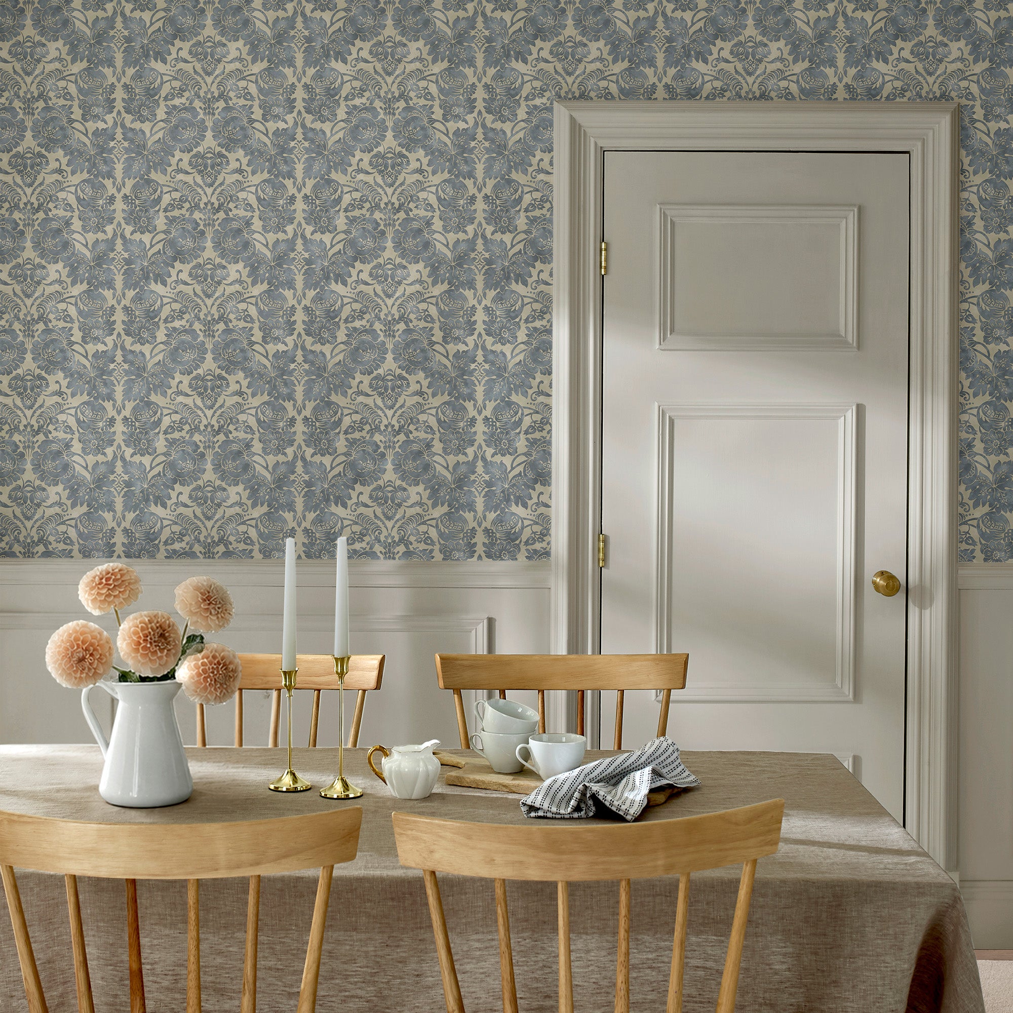 Florentine Wallpaper in tarn color - pattern number 146798 - by Martha Stewart in the Martha Stewart AW26 collection