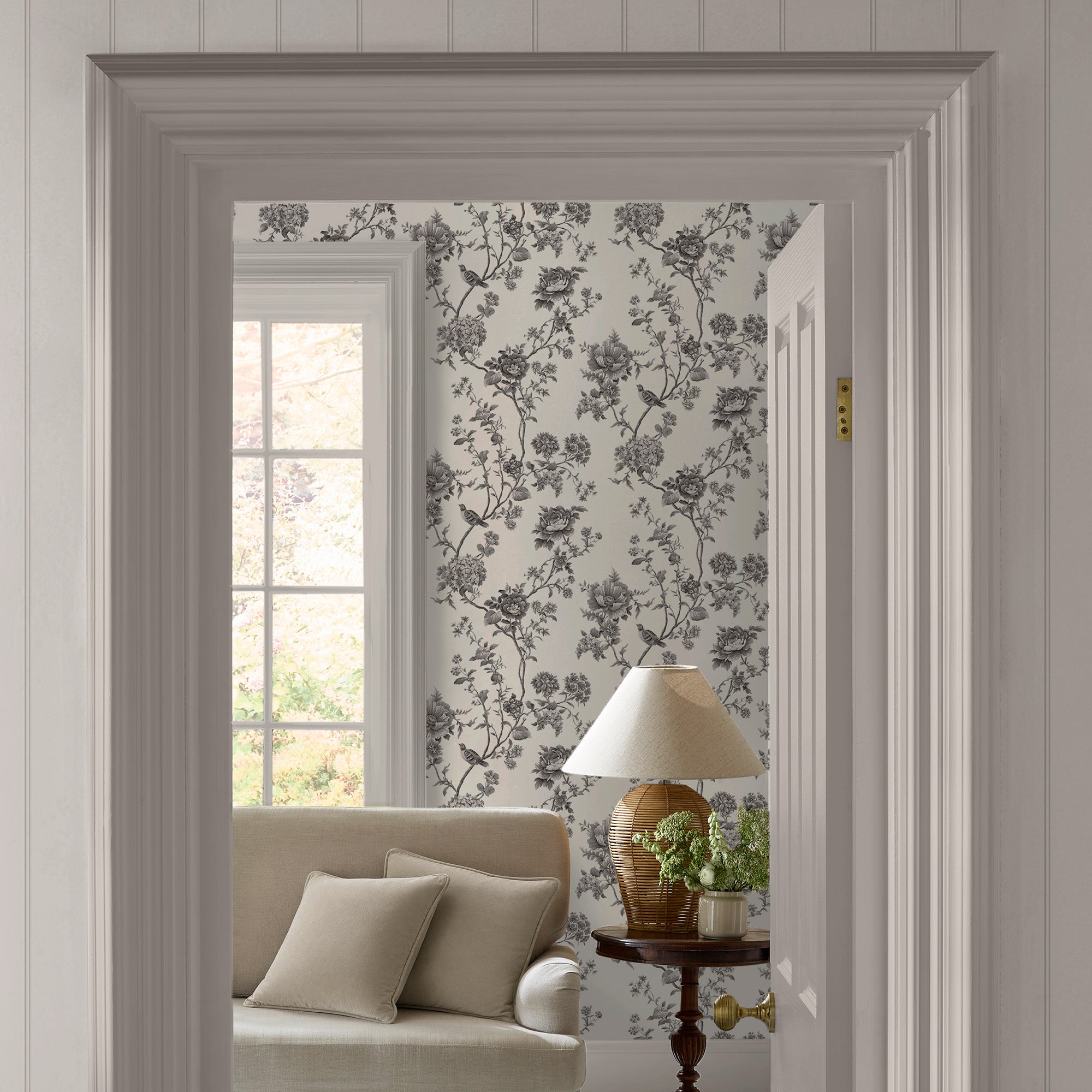 Floral Vine Wallpaper in silhouette color - pattern number 146811 - by Martha Stewart in the Martha Stewart AW26 collection