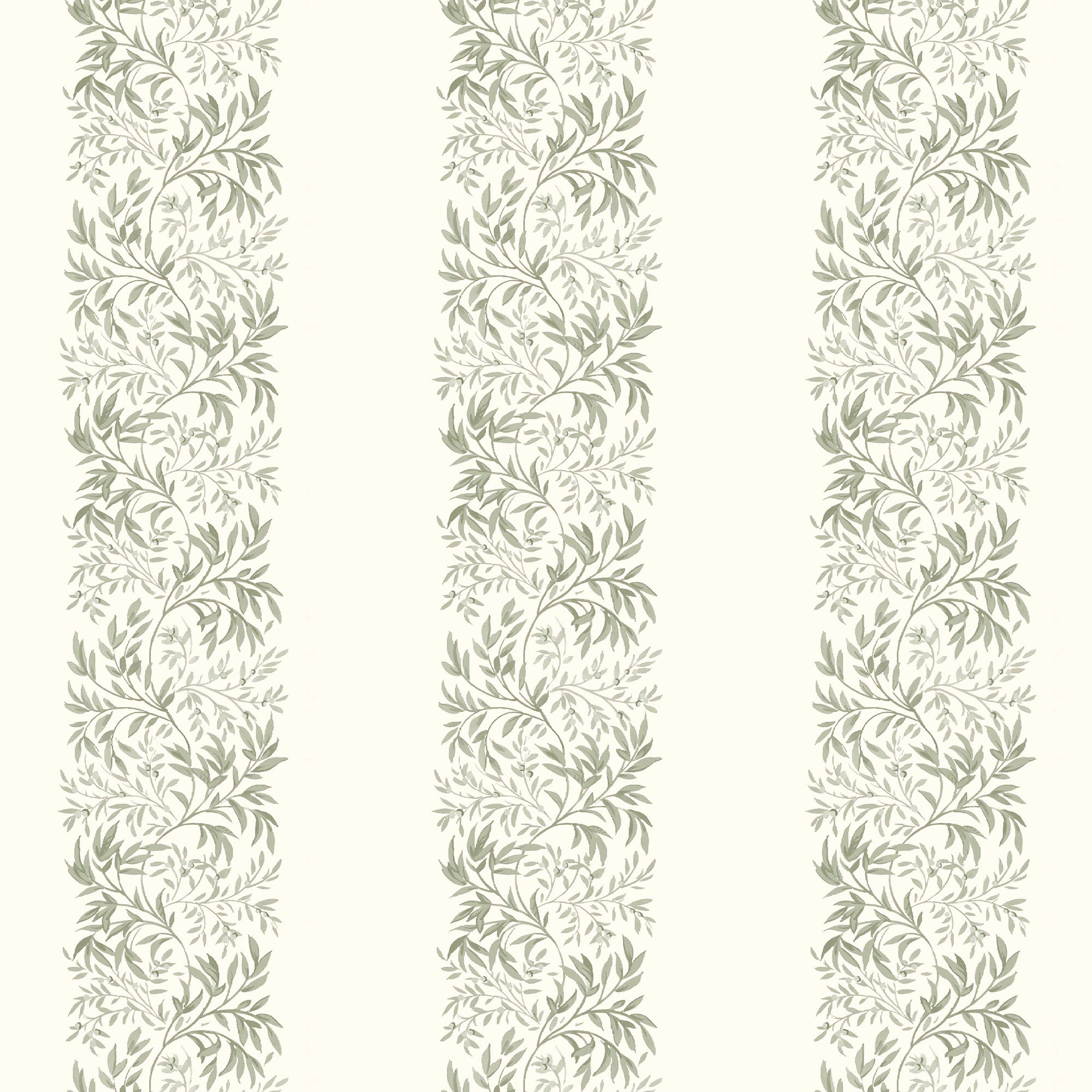Heritage Garden Stripe Wallpaper in moss color - pattern number 146819 - by Martha Stewart in the Martha Stewart AW26 collection