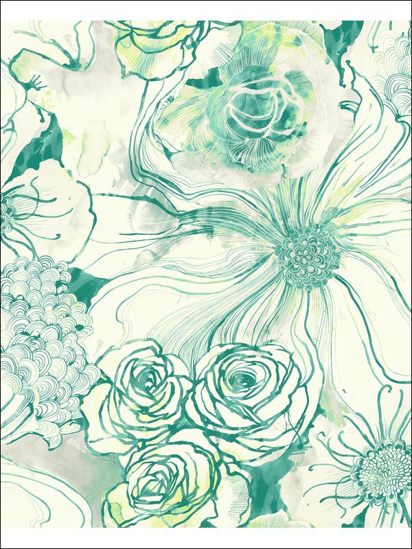 Lambton fabric in green color - pattern number CR40504 - by Carl Robinson in the Carl Robinson 12 Art collection
