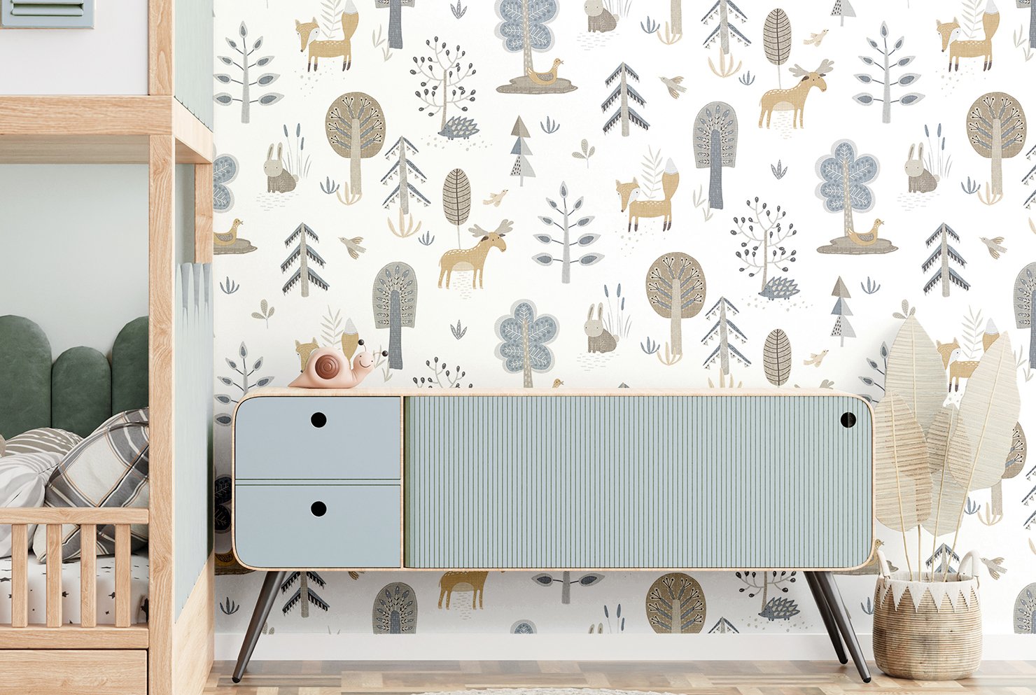 Kids wallpaper in blue color - pattern number 14803 - by Galerie in the Little Explorers 2 collection