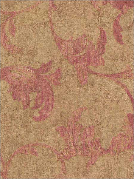 Veneto fabric in metallic gold ochre red brown color - pattern number TE29306 - by Patton Norwall in the Texture Style 2 collection